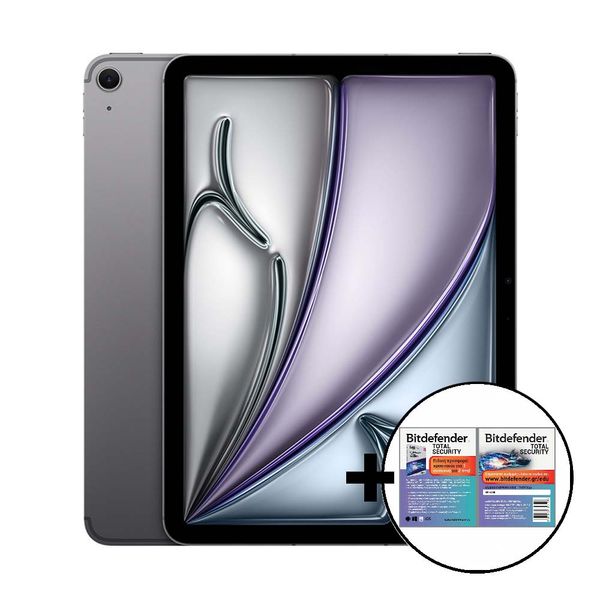 Apple iPad Air 11&quot M2 128GB 5G Space Grey &amp Bitdefender Total Security Tablet