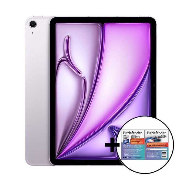 Apple iPad Air 11&quot M2 256GB 5G Purple &amp Bitdefender Total Security Tablet