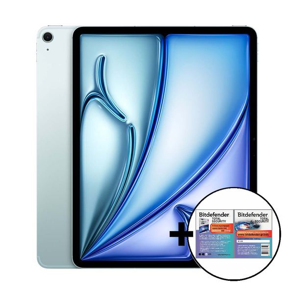 Apple iPad Air 13&quot M2 128GB 5G Blue &amp Bitdefender Total Security Tablet