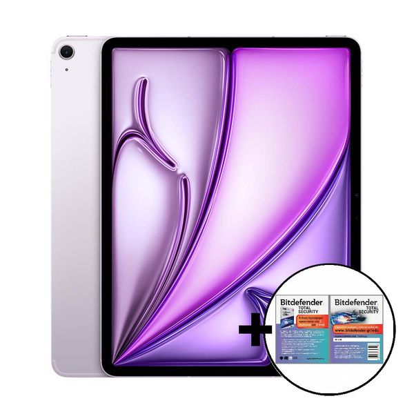 Apple iPad Air 13&quot M2 512GB 5G Purple &amp Bitdefender Total Security Tablet
