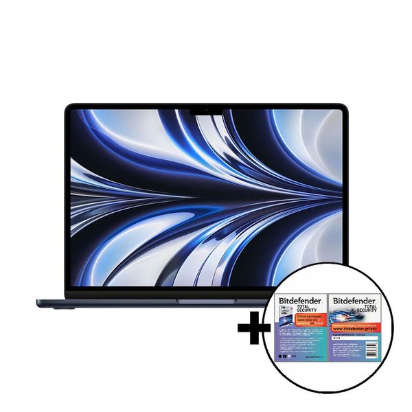 Apple MacBook Air 13 M2 8-Core/16GB/256GB/8-Core GPU Midnight &amp Bitdefender Total Security