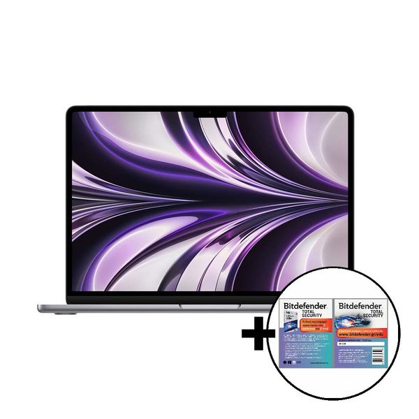 Apple MacBook Air 13 M2 8-Core/16GB/256GB/8-Core GPU Space Gray &amp Bitdefender Total Security