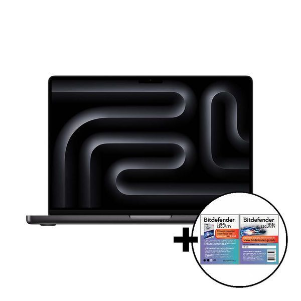 Apple MacBook Pro 14 M3 Pro 11-Core/18GB/512GB/14-Core GPU Space Black &amp Bitdefender Total Security Laptop