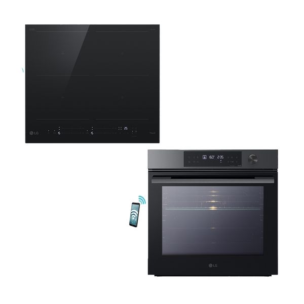 LG CBIZ2437B & WS7D7631WB Ανθρακί Set Εντοιχισμού