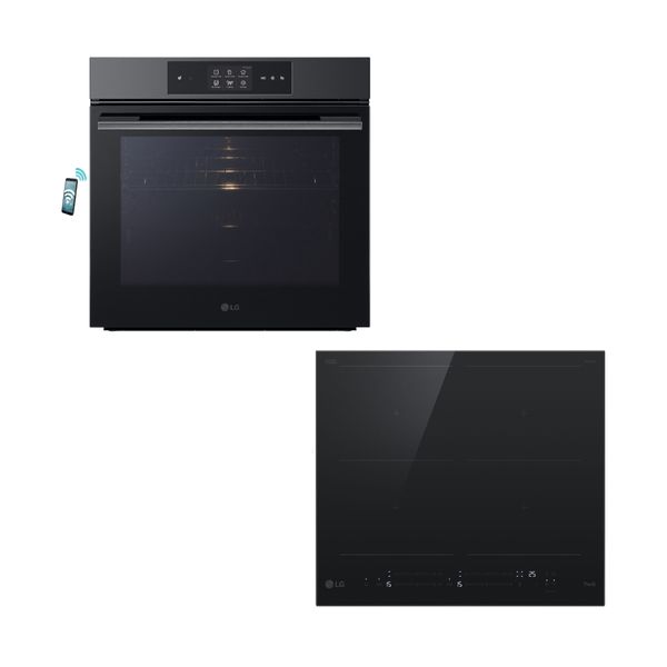 LG WSED7665B Ανθρακί Φούρνος & CBIZ2437B Επαγωγική Εστία Set Εντοιχισμού