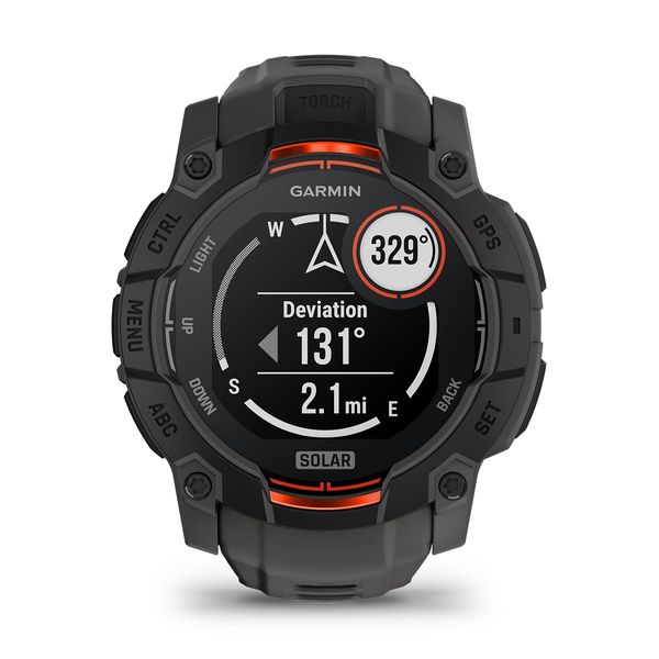 Garmin Instinct 3 Solar 50mm Black with Charcoal SmartWatch