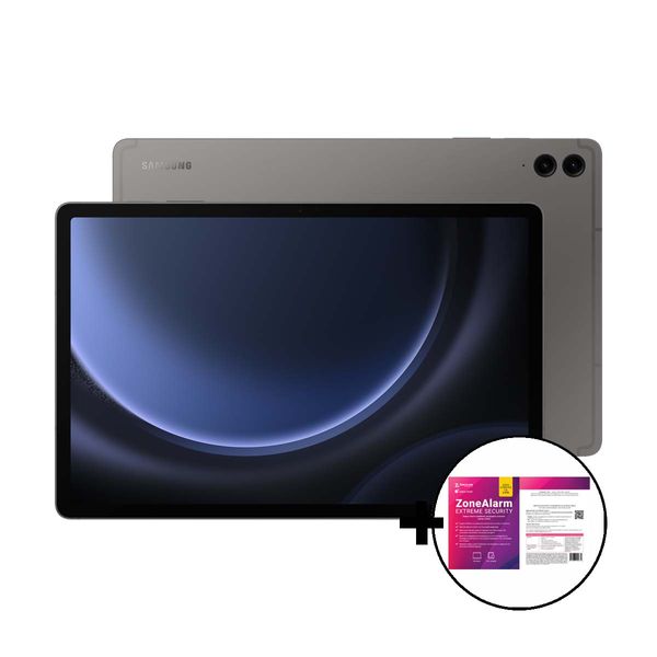 Samsung Galaxy Tab S9 FE+ 128GB Gray 5G &amp ZoneAlarm Extreme Security Tablet