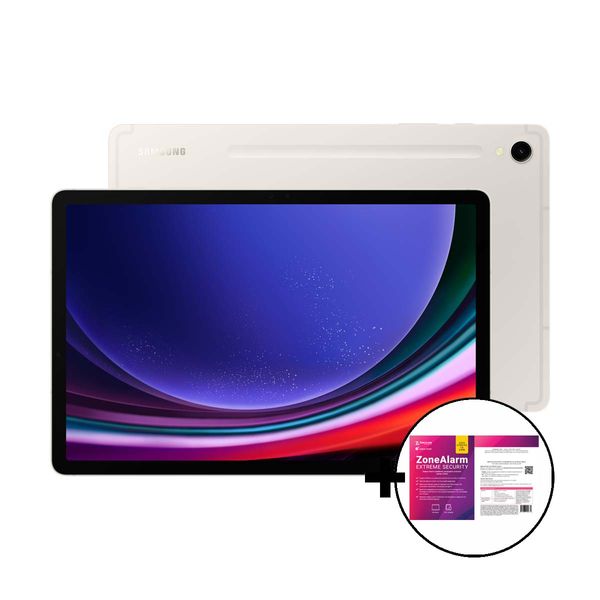 Samsung Galaxy Tab S9 12/256GB Wi- Fi Beige &amp ZoneAlarm Extreme Security Tablet