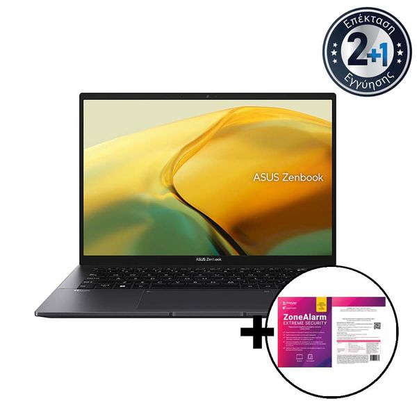 Asus Zenbook 14 UM3402YA-KP399W R7-7730U/16GB/512GB &amp ZoneAlarm Extreme Security Laptop