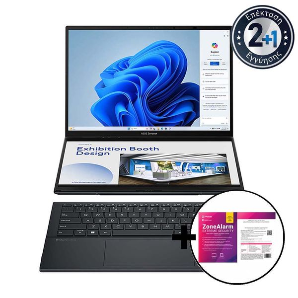 Asus Zenbook Duo UX8406MA-OLED-PZ192X U7/16GB/1TB &amp ZoneAlarm Extreme Security Laptop