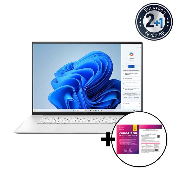 Asus Zenbook S 16 OLED UM5606WA-OLED-RJ225X Ryzen AI 9 HX 370/32GB/2TB &amp ZoneAlarm Extreme Security Laptop
