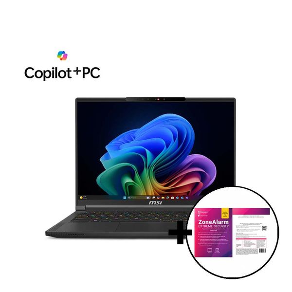 MSI Stealth A16 AI+ Copilot+ PC R9-HX370/32GB/1TB RTX 4070 8GB &amp ZoneAlarm Extreme Security Laptop