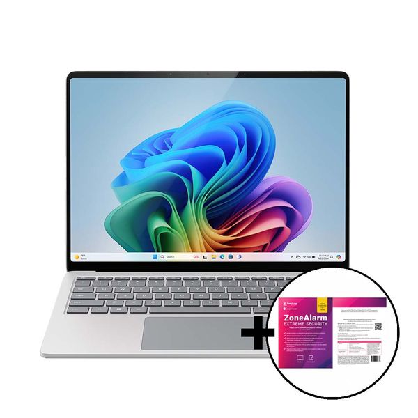 Microsoft Surface Laptop Copilot+ PC 13&quot Snapdragon X Plus C10/16GB/256GB Platinum &amp ZoneAlarm Extreme Security Laptop