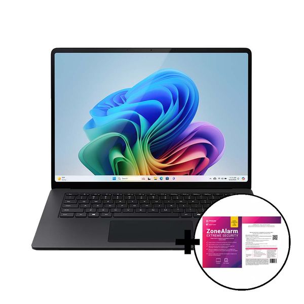 Microsoft Surface Laptop Copilot+ PC 15&quot Snapdragon X Elite C12/16GB/512GB Black &amp ZoneAlarm Extreme Security Laptop