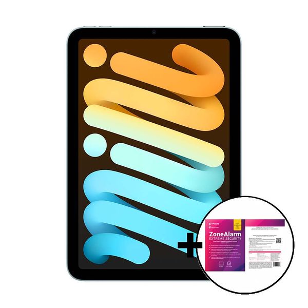Apple iPad Mini 2024 Cellular 512GB Blue &amp ZoneAlarm Extreme Security Tablet