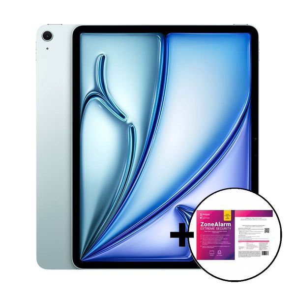 Apple iPad Air 13&quot M2 1TB Wi-Fi Blue &amp ZoneAlarm Extreme Security Tablet