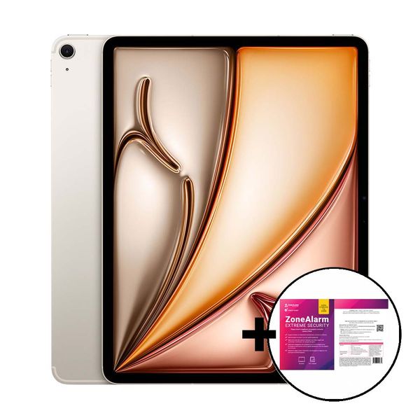 Apple iPad Air 13&quot M2 1TB 5G Silver &amp ZoneAlarm Extreme Security Tablet