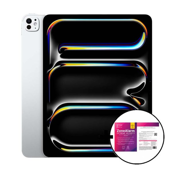 Apple iPad Pro 13&quot M4 Standard Glass 512GB Wi-Fi Silver &amp ZoneAlarm Extreme Security Tablet