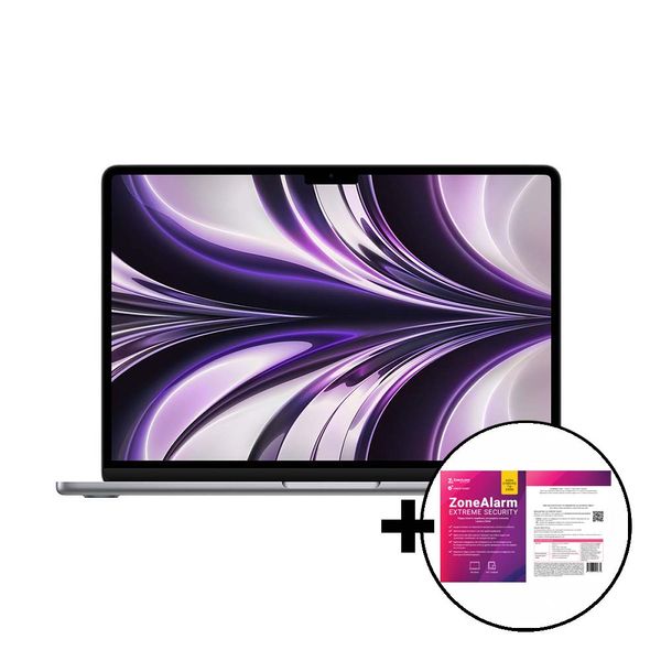 Apple MacBook Air 13 M2 8-Core/8GB/256GB/8-Core GPU Space Gray &amp ZoneAlarm Extreme Security Laptop