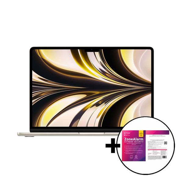 Apple MacBook Air 13 M2 8-Core/16GB/256GB/8-Core GPU Starlight &amp ZoneAlarm Extreme Security