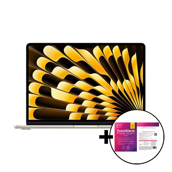 Apple MacBook Air 13 M3 8-Core/16GB/256GB/8-Core GPU Starlight &amp ZoneAlarm Extreme Security