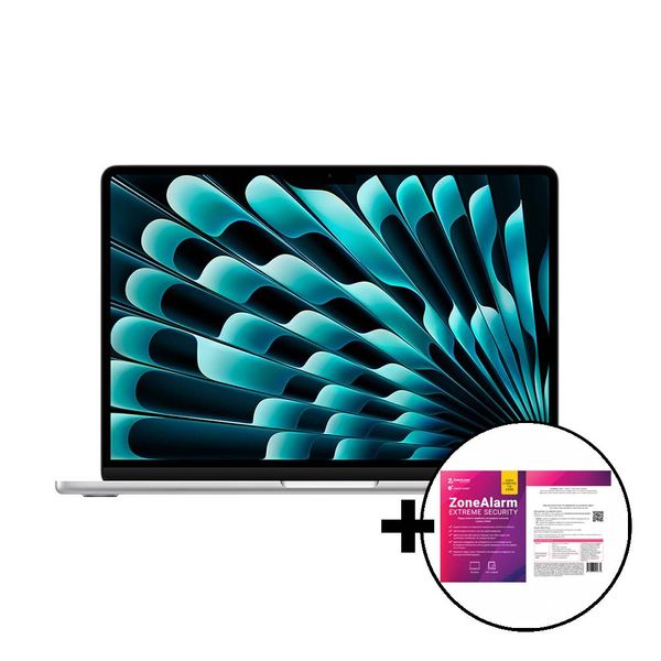 Apple MacBook Air 13 M3 8-Core/8GB/512GB/10-Core GPU Silver &amp ZoneAlarm Extreme Security Laptop
