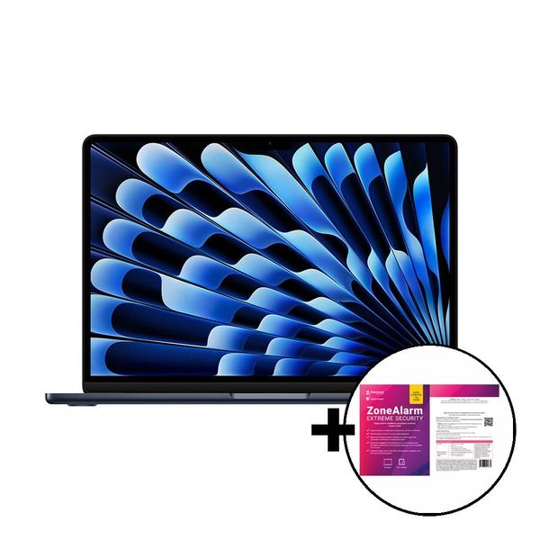 Apple MacBook Air 13 M3 8-Core/16GB/512GB/10-Core GPU Midnight &amp ZoneAlarm Extreme Security Laptop