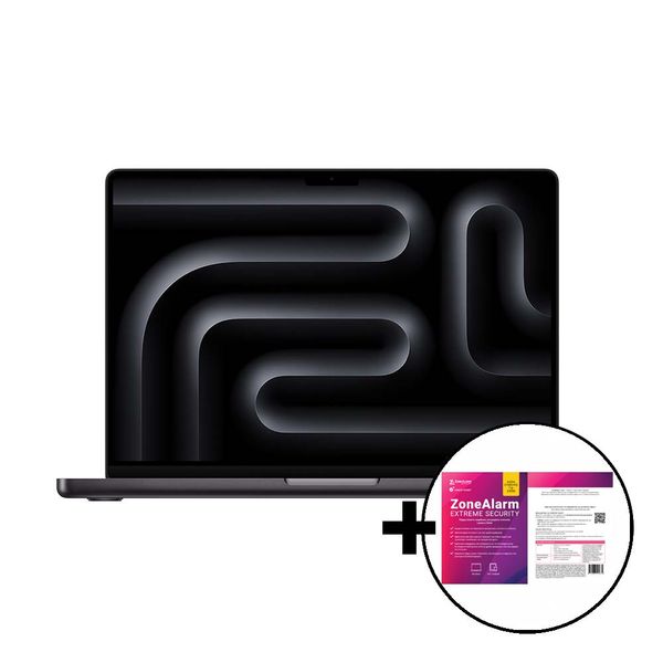 Apple MacBook Pro 14 M4 10-Core/16GB/1TB/10-Core GPU Space Black &amp ZoneAlarm Extreme Security Laptop