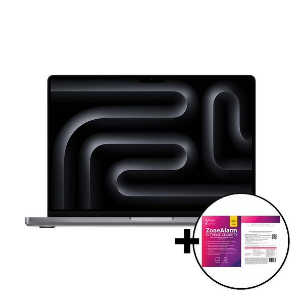 Apple MacBook Pro 14 M3 8-Core/8GB/1TB/10-Core GPU Space Gray &amp ZoneAlarm Extreme Security Laptop