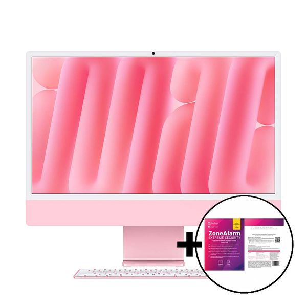Apple iMac 24&quot M4 10-Core/16GB/256GB 10GPU Pink &amp ZoneAlarm Extreme Security All in One PC