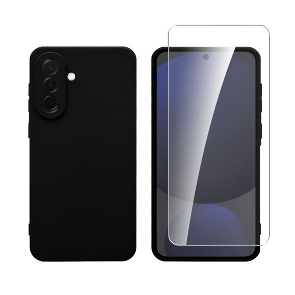 Redshield Samsung Galaxy A36 Silicone Case & Glass Black Θήκη Κινητού & Προστατευτικό Οθόνης