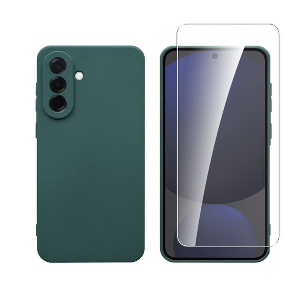 Redshield Samsung Galaxy A36 Silicone Case & Tempered Glass Green Θήκη Κινητού & Προστατευτικό Οθόνης