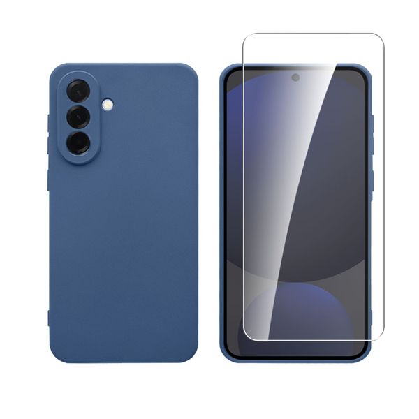 Redshield Samsung Galaxy A36 Silicone Case & Tempered Glass Blue Θήκη Κινητού & Προστατευτικό Οθόνης