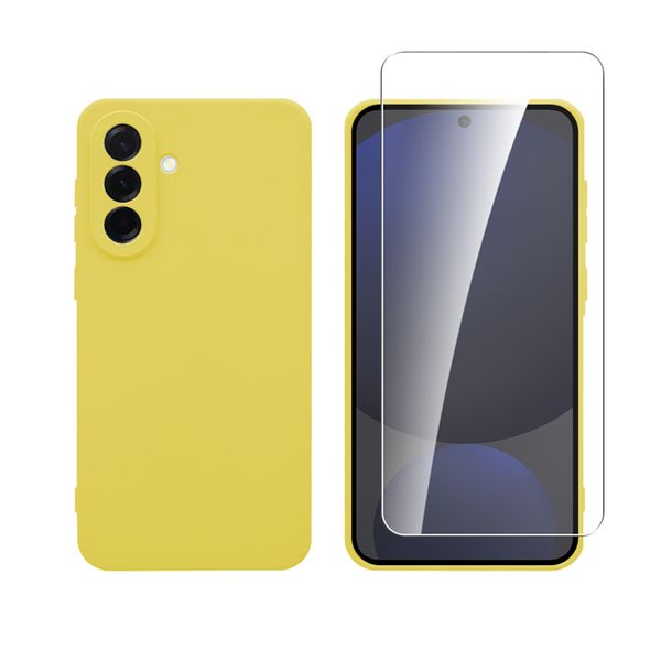 Redshield Samsung Galaxy A36 Silicone Case & Tempered Glass Yellow Θήκη Κινητού & Προστατευτικό Οθόνης