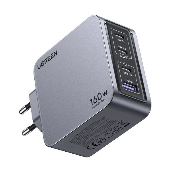 Ugreen GaN X763 160W Combo+Type C 240W cable 1.5m 25877 Gray Φορτιστής