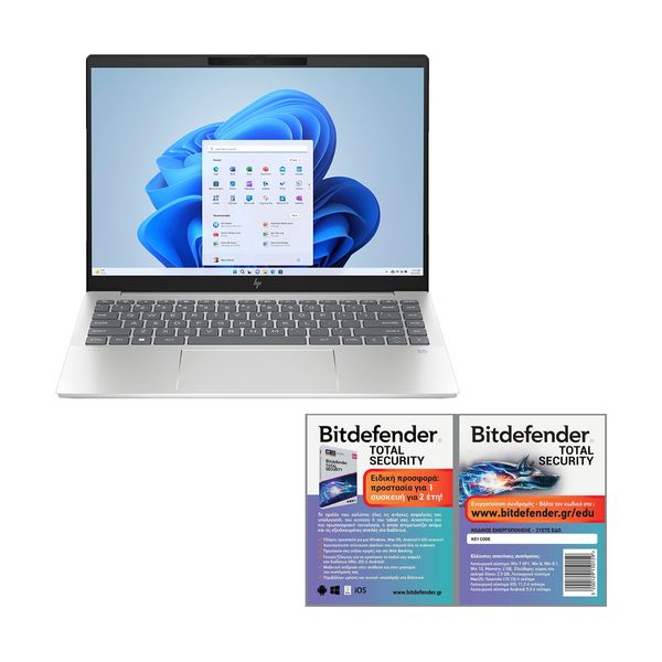 HP Pavilion Plus Laptop 14-ew0016nn i7-1355U/16/1 &amp Bitdefender Total Security Set