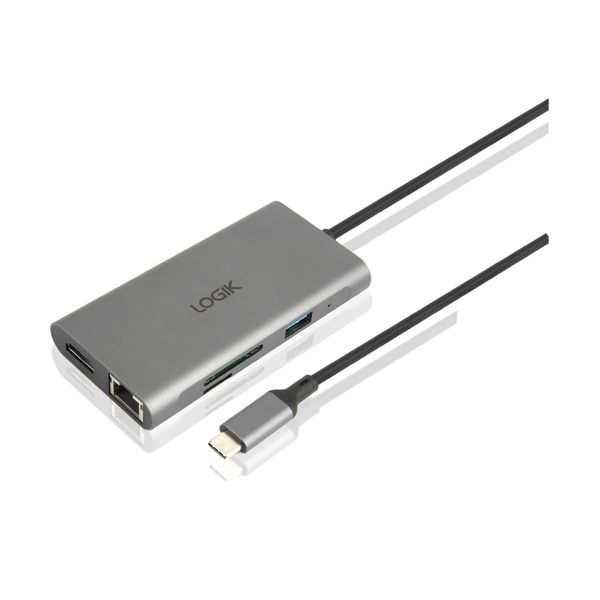 Logik USB-C 7 ΙΝ 1 Grey Hub