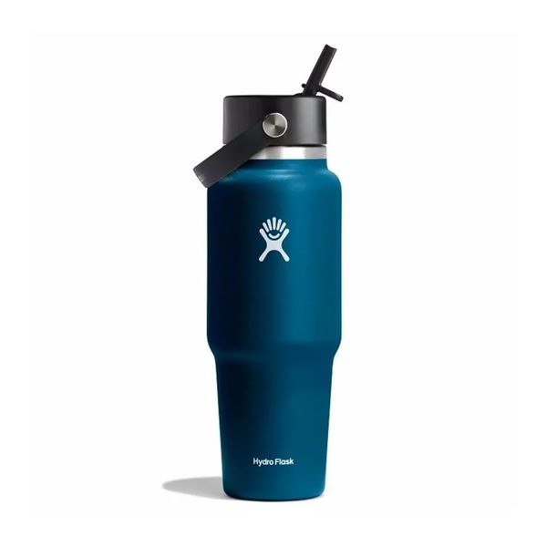Hydroflask 946 ml Wide Mouth With Flex Straw Travel Bottle Indigo Παγούρι