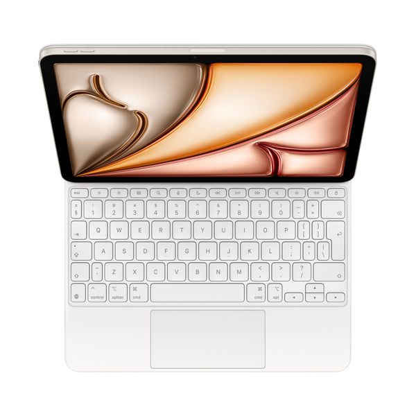 Apple iPad Pro 11 2nd/3rd/4th Gen & iPad Air 4th/5th & iPad Air 11 M2/M3/M4 Magic Keyboard GR White Πληκτρολόγιo