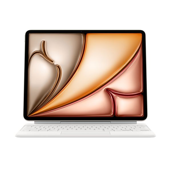 Apple iPad Pro 12.9 4th/5th/6th Gen & iPad Air 13 Μ2/M3/M4 Magic Keyboard ΕΝ White Πληκτρολόγιo