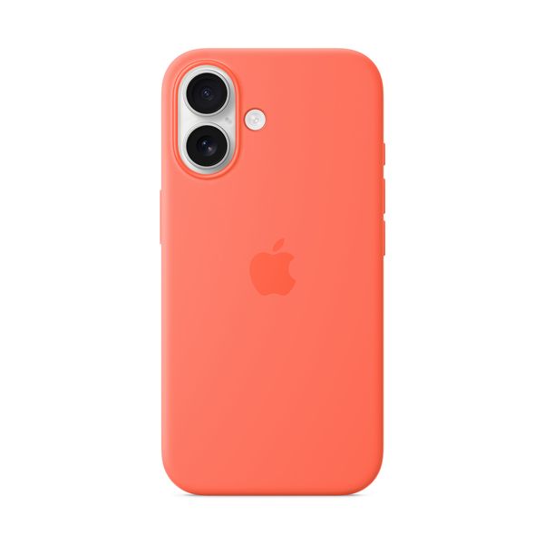 Apple iPhone 16 Silicone Case with MagSafe Tangerine Θήκη Κινητού