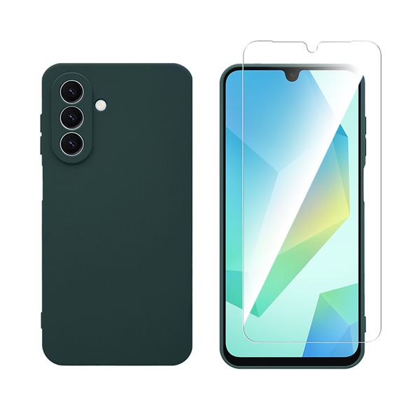 Redshield Samsung Galaxy A26 Silicone Green & Tempered Glass Θήκη Κινητού & Προστατευτικό Οθόνης