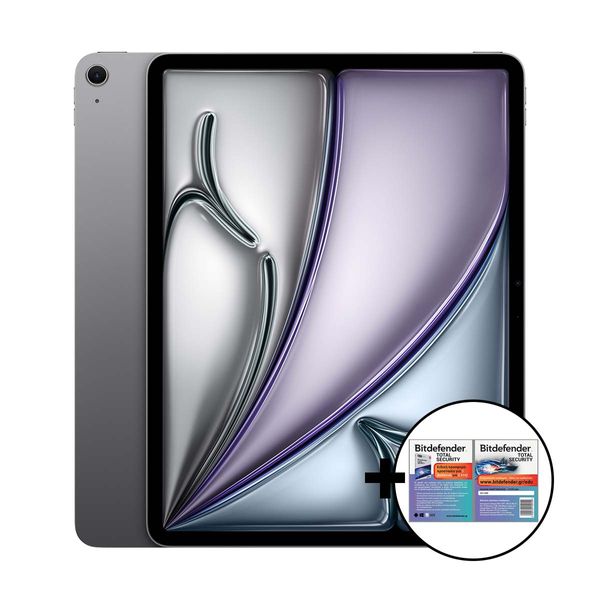 Apple iPad Air 13&quot M3 8GB/128GB Wi-Fi Space Grey &amp Bitdefender Total Security Tablet