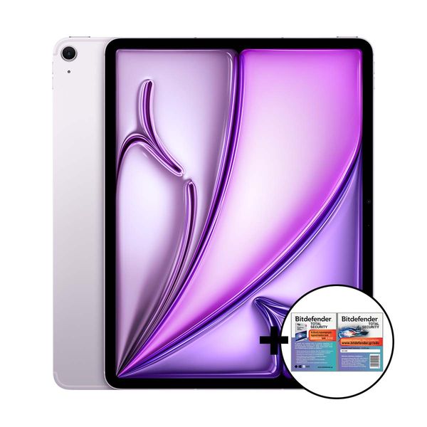 Apple iPad Air 13&quot M3 8GB/1TB 5G Purple &amp Bitdefender Total Security Tablet