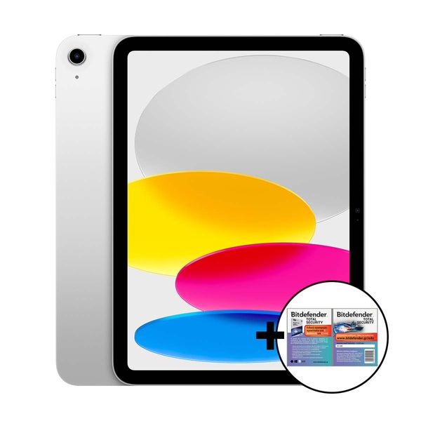 Apple iPad A16 4GB/512GB Wi-Fi Silver &amp Bitdefender Total Security Tablet