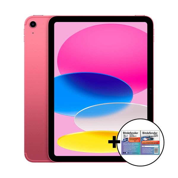 Apple iPad A16 4GB/256GB 5G Pink &amp Bitdefender Total Security Tablet
