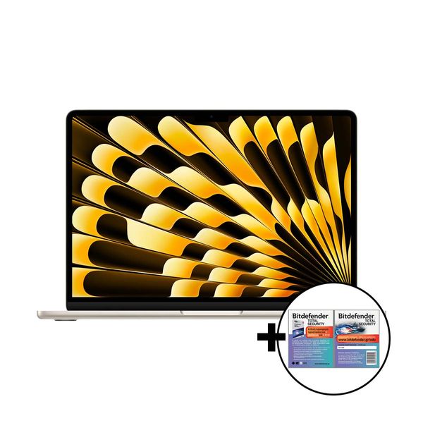 Apple MacBook Air 13&quot M4 10-Core/24GB/512GB/10-Core GPU Starlight &amp Bitdefender Total Security Laptop