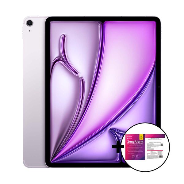 Apple iPad Air 13&quot M3 8GB/128GB 5G Purple &amp ZoneAlarm Extreme Security Tablet