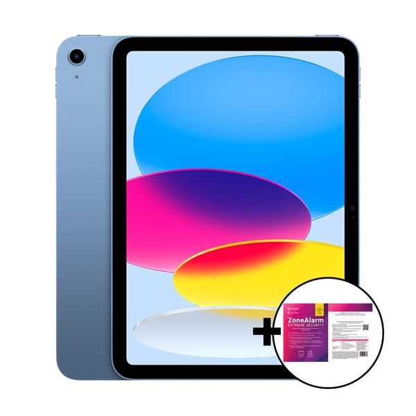 Apple iPad A16 4GB/128GB Wi-Fi Blue &amp ZoneAlarm Extreme Security Tablet