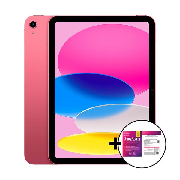 Apple iPad A16 4GB/128GB Wi-Fi Pink &amp ZoneAlarm Extreme Security Tablet